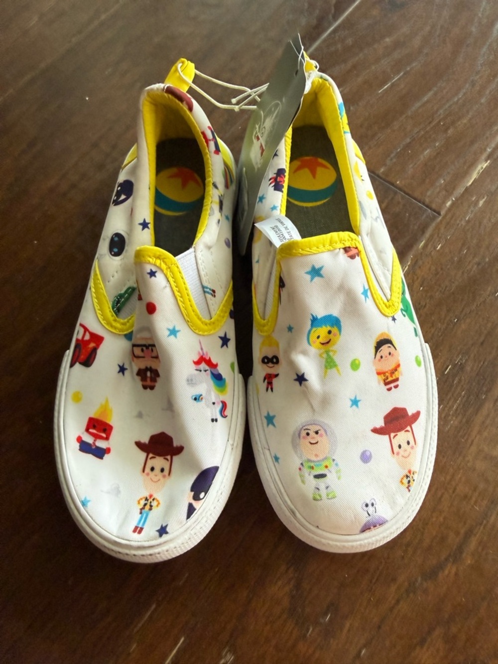 NWT Disney World of Pixar Slip-Ons Shoes Cars Monsters Inc Unisex Kids 12